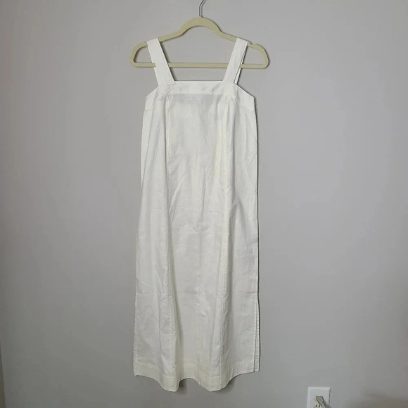 NWT Madewell Linen-Cotton Princess-Seamed Midi Dress XS - Picture 5 of 11